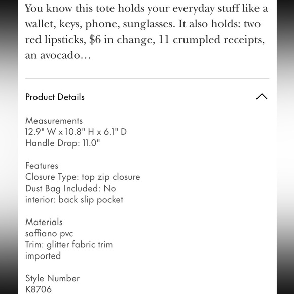 Kate Spade Glitter Tote - Picture 5 of 5